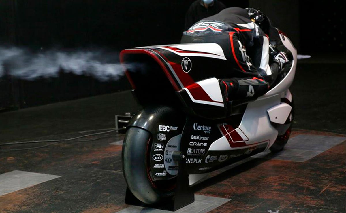 La moto más rápida del mundo vista lateral trasera