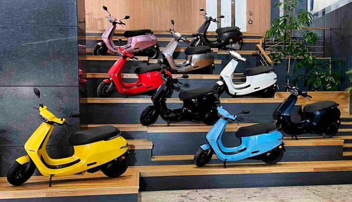 Moto eléctrica Ola Electric S1 y S1 Pro colores