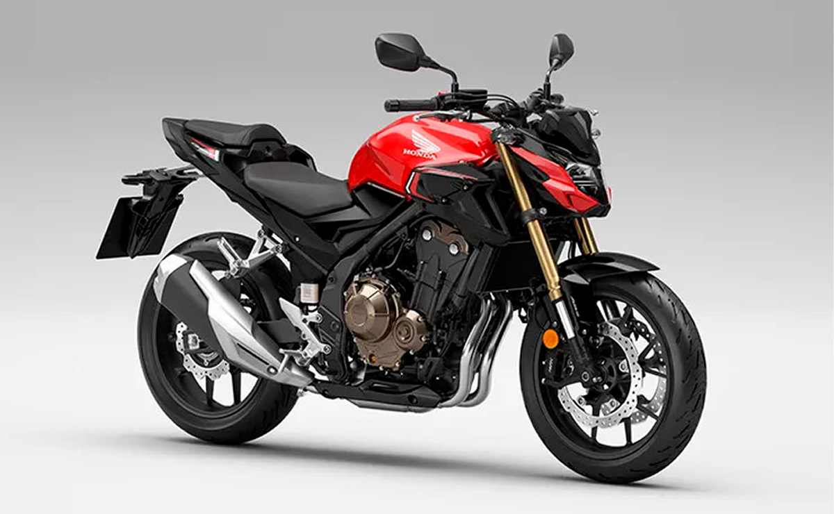 Honda CB500F 2022 roja lateral derecho frontal