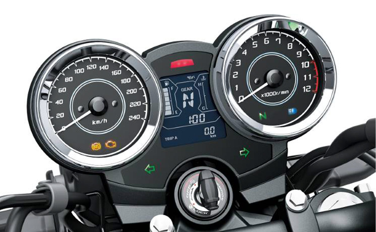 Kawasaki Z650RS 2022 detalle panel instrumental