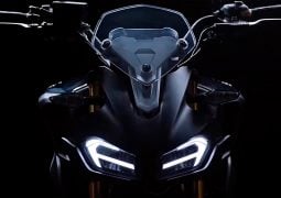 Posible Suzuki Gixxer 300 naked bicilíndrica vista frontal
