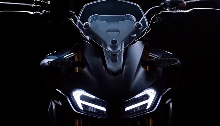 Posible Suzuki Gixxer 300 naked bicilíndrica vista frontal