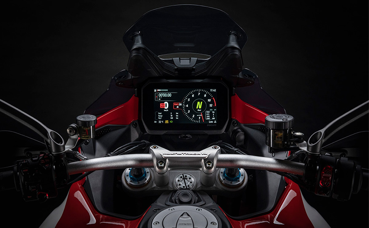 Ducati Multistrada V4 Pikes Peak 2022 detalle panel instrumental
