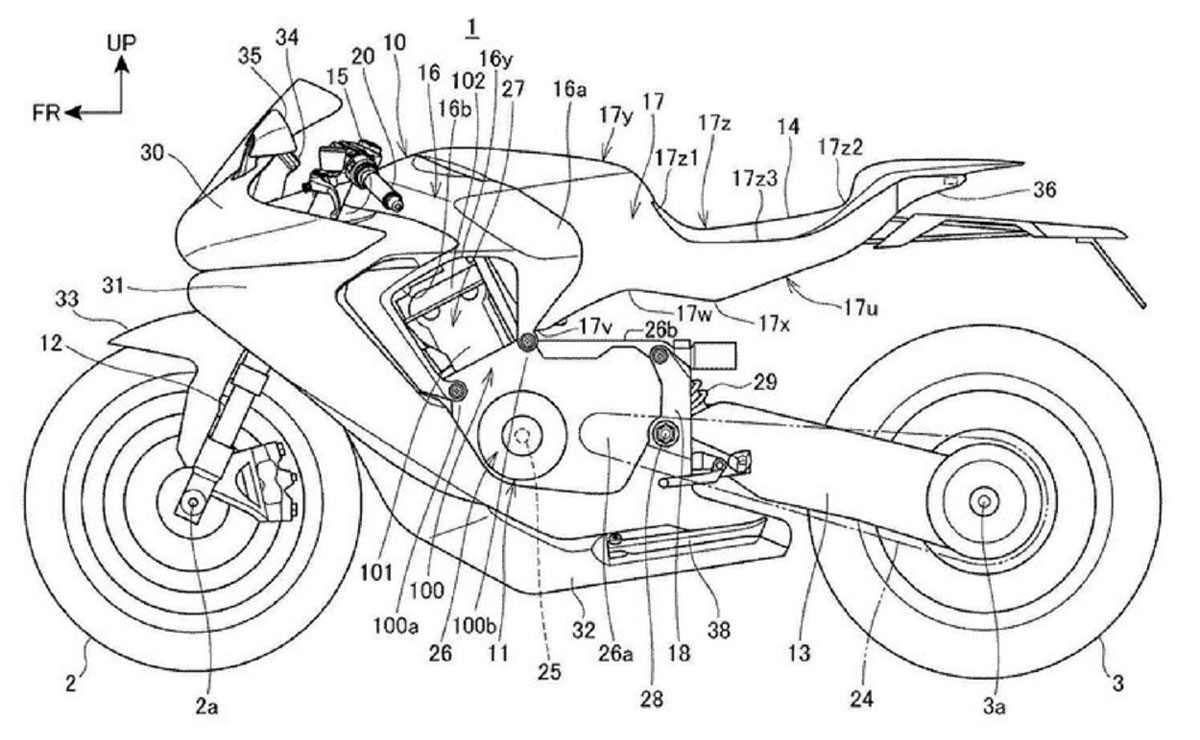 Patentes Honda Fireblade 2022 exterior
