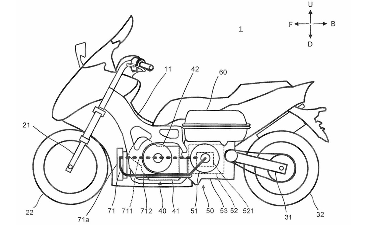Patente Yamaha motor híbrido