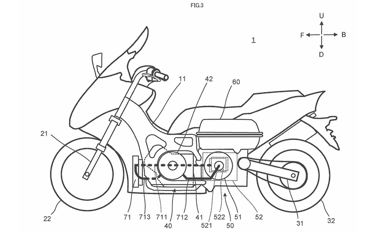 Patente Yamaha motor híbrido