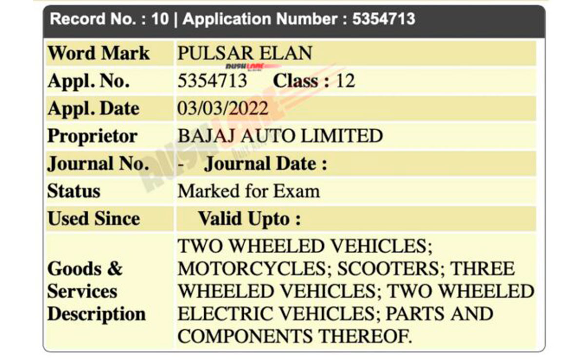 Bajaj nueva patente en India Pulsar