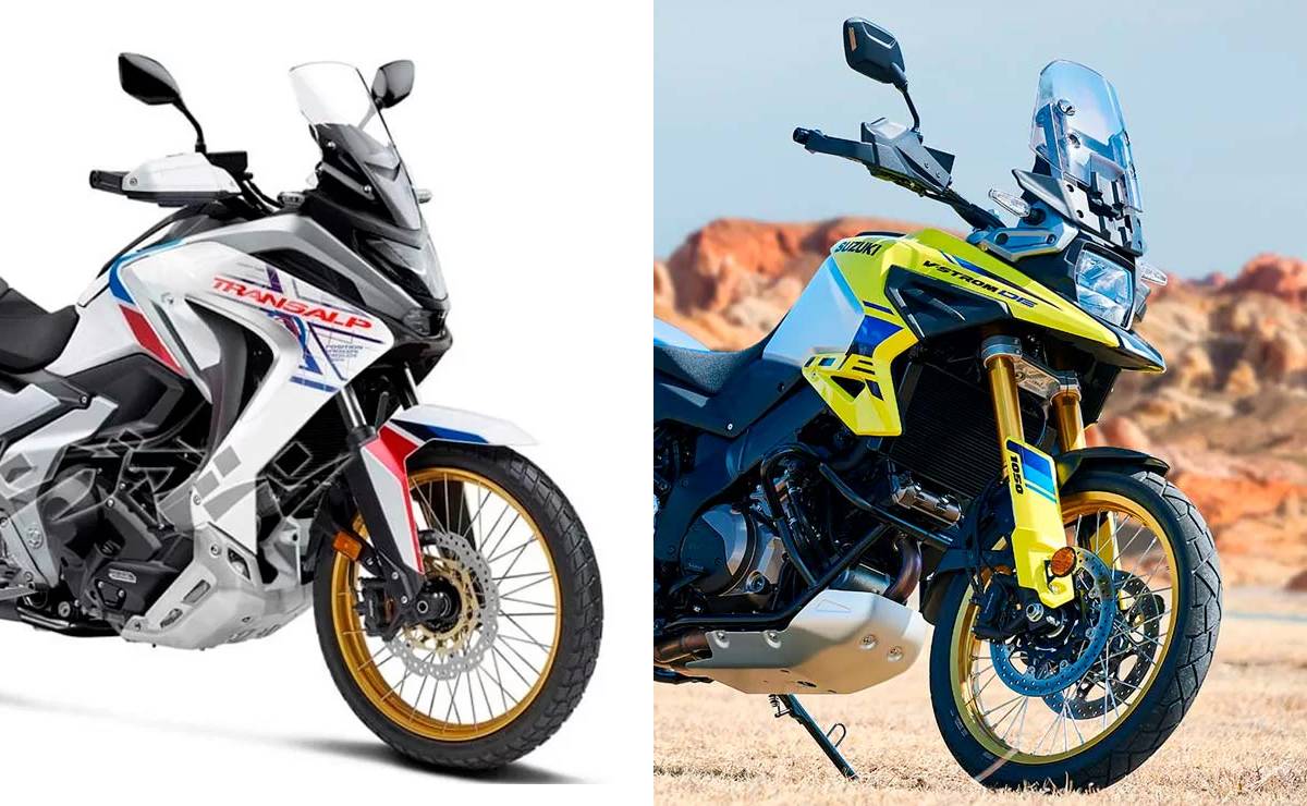 suzuki v strom vs honda transalp