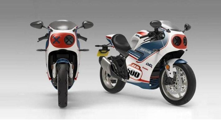 moto deportiva retro de medio litro