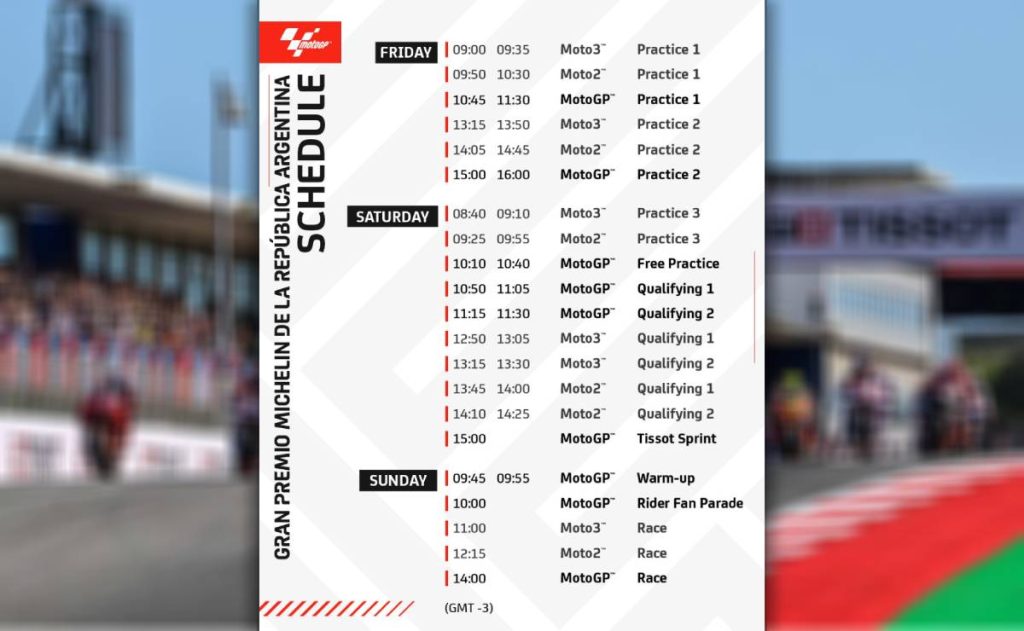 MotoGP en Argentina horarios, TV y toda la info