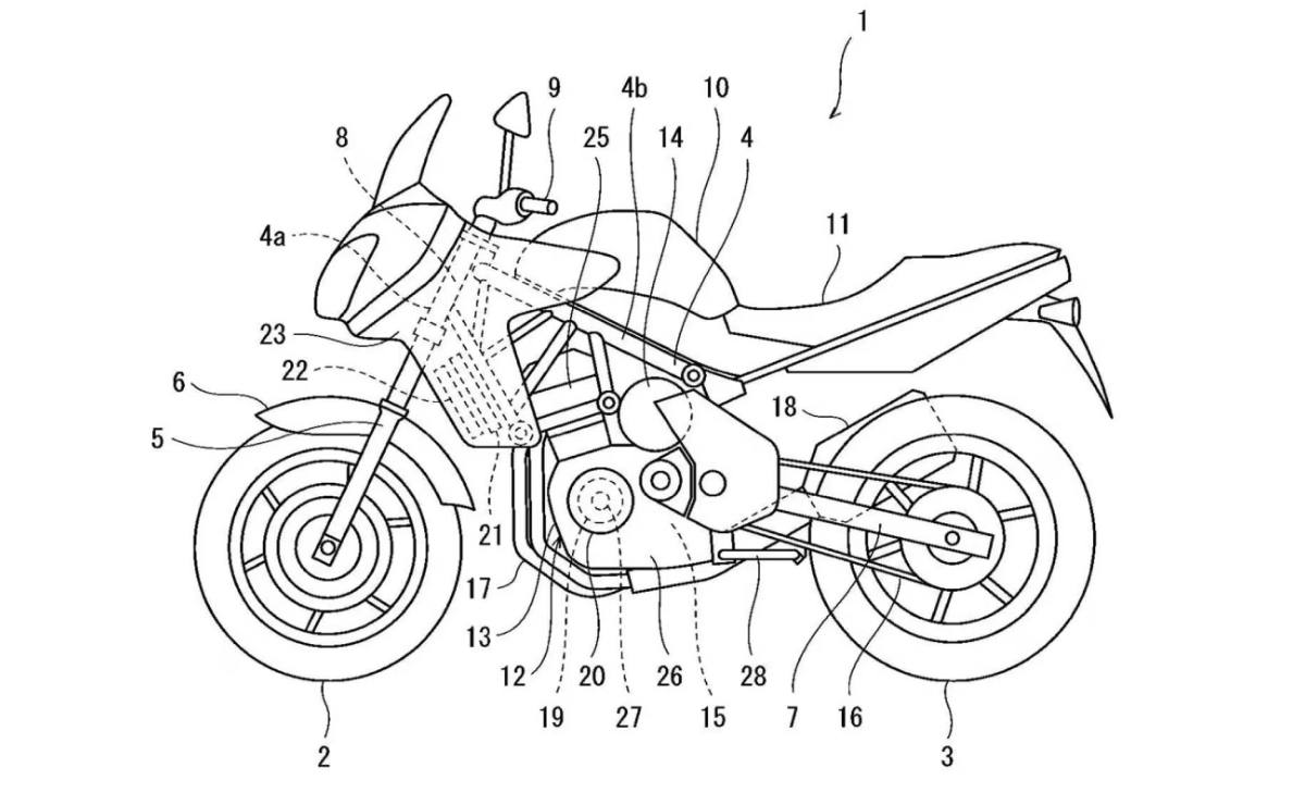 Kawasaki Versys 7 Hybrid patente
