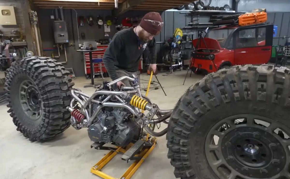Hydraulic Steer Monster Chopper Build motor KTM
