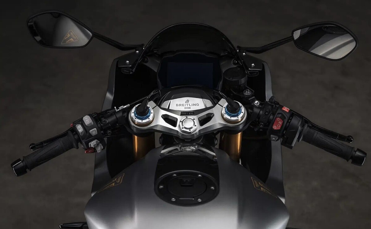 La pantalla del Speed Triple 1200 RR Breitling