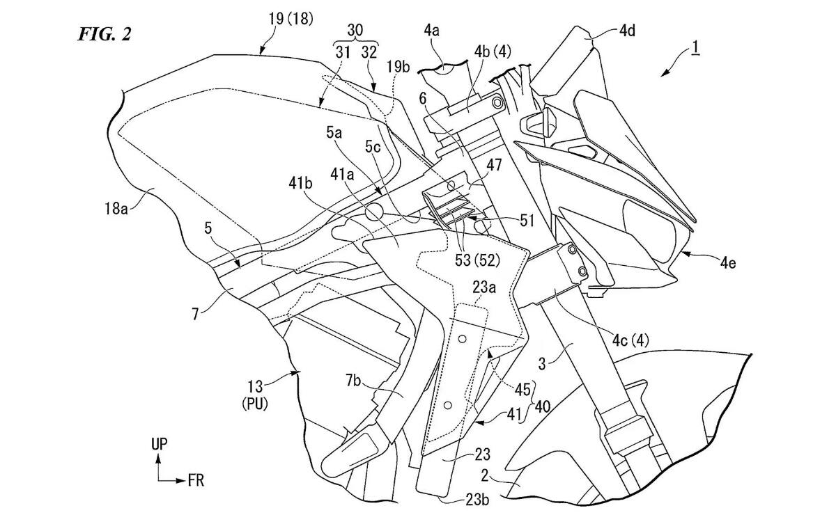 Otra de las patentes presentadas por Honda para la CB1000 Hornet