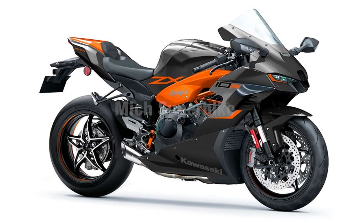 Un render de la posible Ninja ZX-10R H2