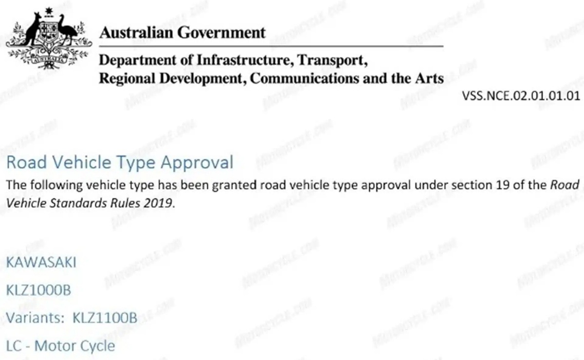 El pedido de homologación de Kawasaki para la Versys 1100 S