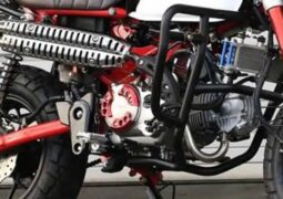 Honda Monkey 125 personalizada con accesorios de Takekawa