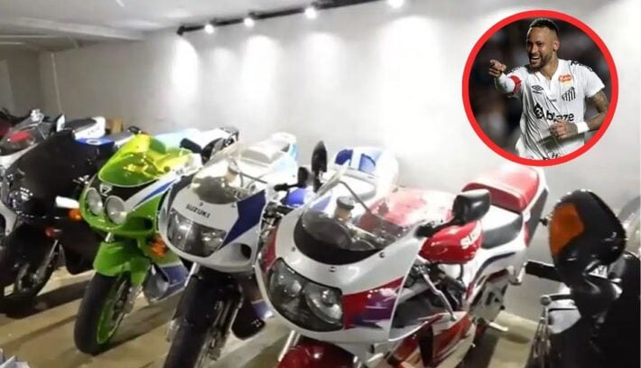 Honda, Yamaha, Ducati y más: Neymar mostró su garage y sorprendió con una colección de motos deportivas