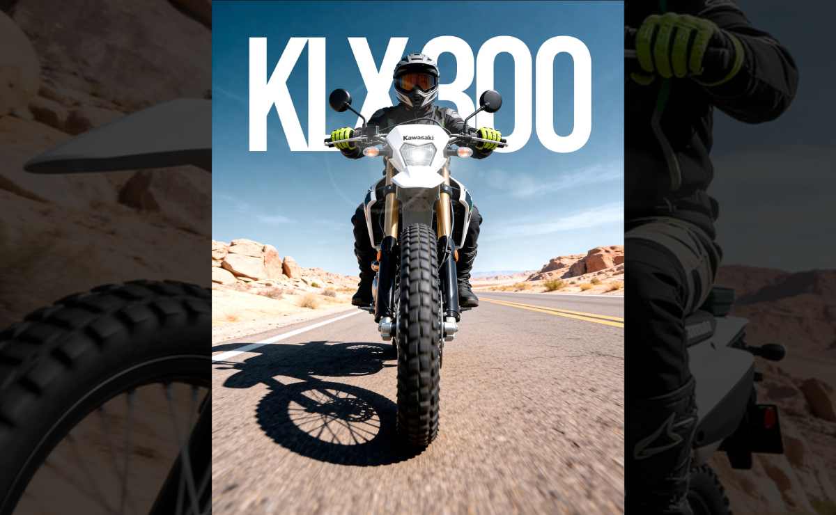 Kawasaki KLX 300 blanca