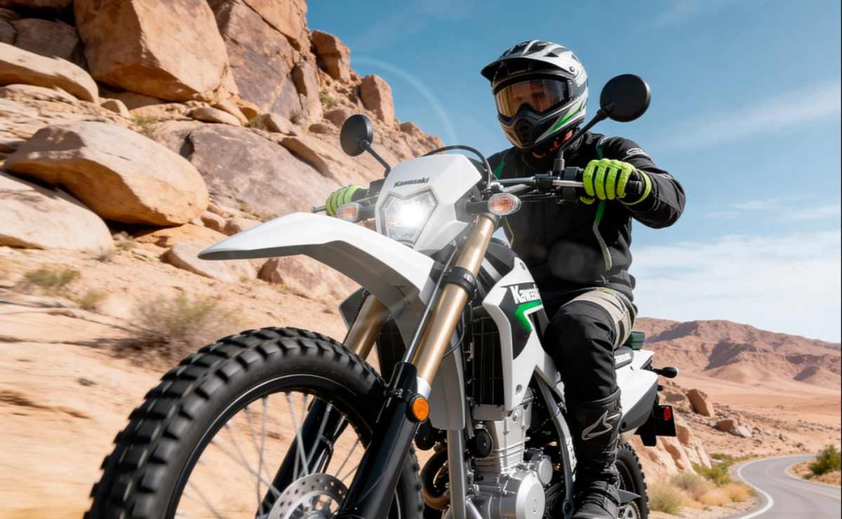 Kawasaki KLX 300 blanca