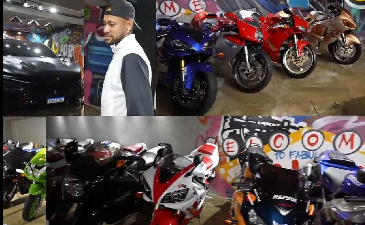 Honda, Yamaha, Ducati y más: Neymar mostró su garage y sorprendió con una colección de motos deportivas