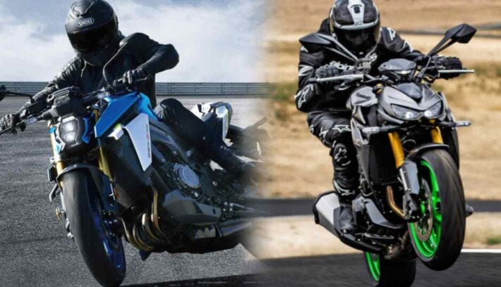 Suzuki GSX-S1000 y la Kawasaki Z1100 SE