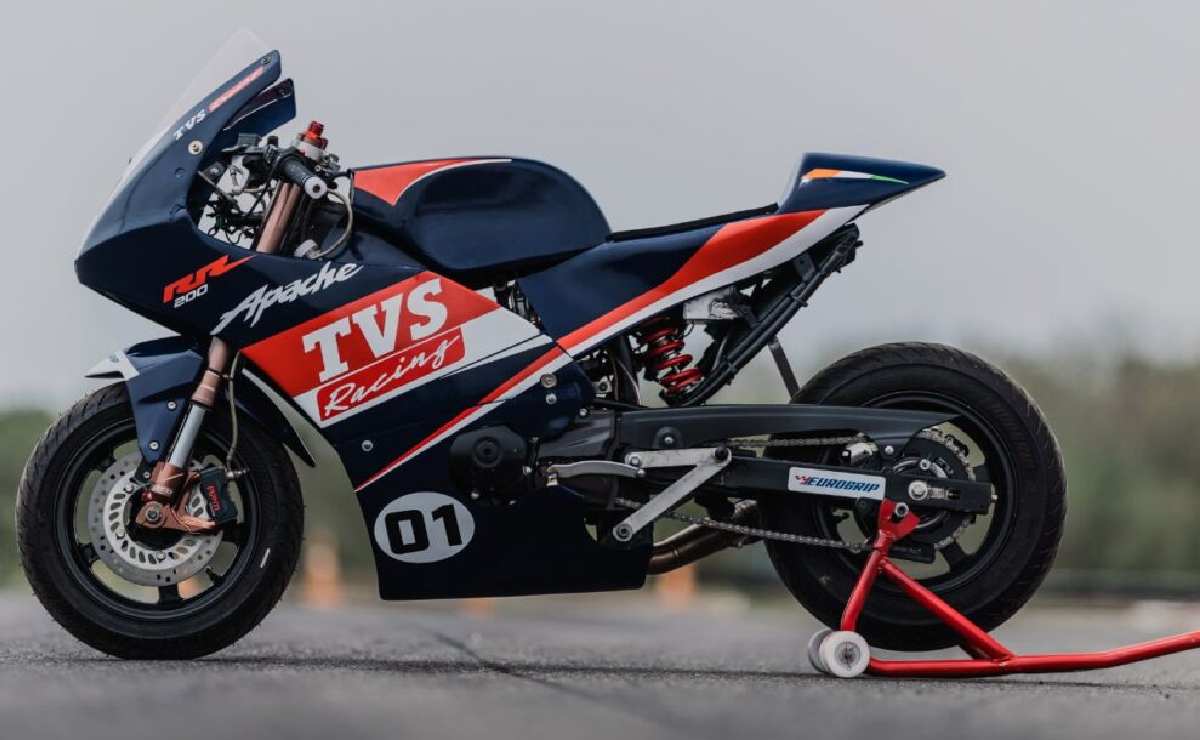 tvs minimoto TVS Apache RR 200 Mini GP: una moto de pista para pilotos de 10 a 14 años