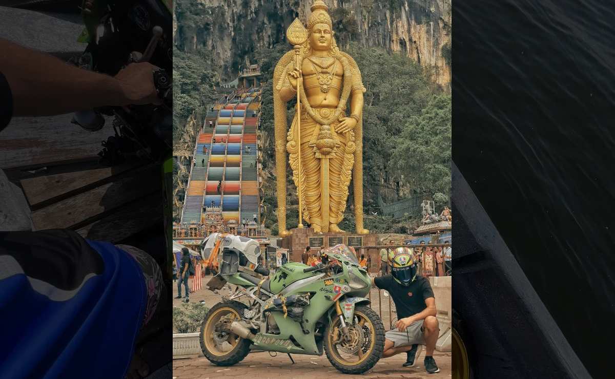 Una Kawasaki Ninja ZX-6R recorrió 90 países, se hundió en el Caribe y volvió a andar