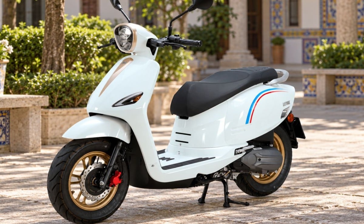 scooter retro 125 con abs led y usb de s